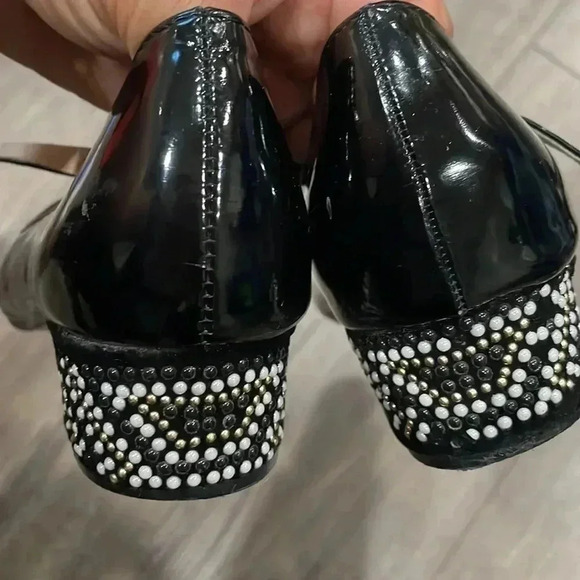 ❤️2/$30❤️Host Picks❤️Nanette Lepore Black Girls Mary Jane Embellished Heels US 3 - Picture 8 of 9